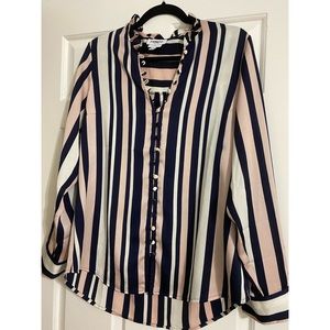 Express striped blouse size L